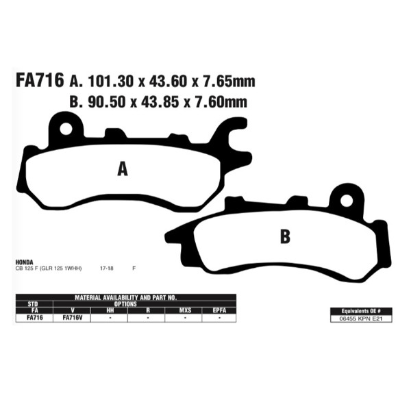 EBC EBC Brake Pads FA716